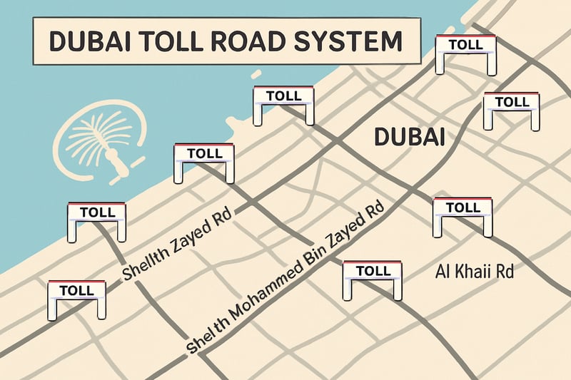 Dubai toll road system