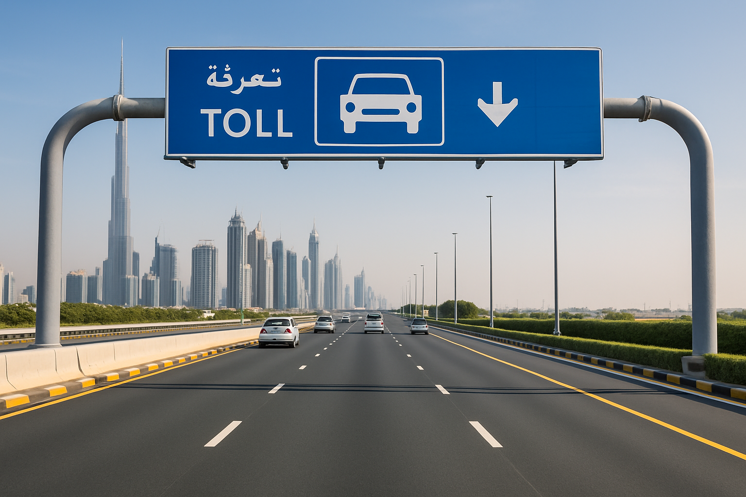Safe and well-maintained Dubai toll road
